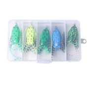 5 Pcs Fishing Lures Frog Baits For Bass, Muskellunge, Snakehead, Catfish, Trout, Salmon, Northern Pike - 1.97in/0.282oz