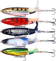 Fishing Lures Topwater Ploppers Baits For Bass - 4inch/10cm - 5pcs