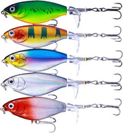 Fishing Lures Topwater Ploppers Baits For Bass - 4inch/10cm - 5pcs