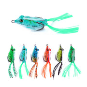 5 Pcs Fishing Lures Frog Baits For Bass, Muskellunge, Snakehead, Catfish, Trout, Salmon, Northern Pike - 2.17in/0.441oz