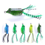 5 Pcs Fishing Lures Frog Baits For Bass, Muskellunge, Snakehead, Catfish, Trout, Salmon, Northern Pike - 1.97in/0.282oz