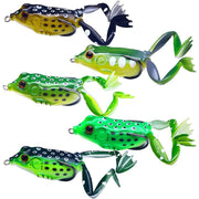 5 Pcs Fishing Lures Frog Baits For Bass, Muskellunge, Snakehead, Catfish, Trout, Salmon, Northern Pike - 2.17in/0.547oz