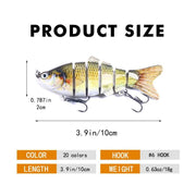 1 Pc / 3 Pcs Fishing Lures Jointed Swim Baits For Bass, Muskie, Trout, Pike - 3.9in/0.63oz