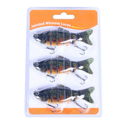 1 Pc / 3 Pcs Fishing Lures Jointed Swim Baits For Bass, Muskie, Trout, Pike - 3.9in/0.63oz