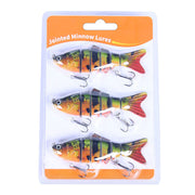 1 Pc / 3 Pcs Fishing Lures Jointed Swim Baits For Bass, Muskie, Trout, Pike - 3.9in/0.63oz