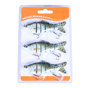 1 Pc / 3 Pcs Fishing Lures Jointed Swim Baits For Bass, Muskie, Trout, Pike - 3.9in/0.63oz