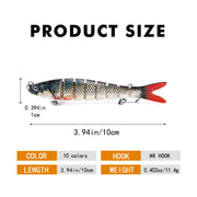 1 Pc / 3 Pcs Fishing Lures Jointed Swim Baits For Bass, Muskie, Trout, Pike - 3.94in/0.402oz