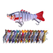 5 Pcs Fishing Lures Jointed Swim Baits For Bass, Muskie, Trout, Pike - 3.94in/0.529oz