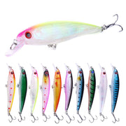 5 Pcs Fishing lures Minnow Flushing Lure for Bass, Trout, Pike, Stripers, Crappies, Catfish, Walleyes, White Bass, Rock Bass, and Pickerel - 4.33in/0.473oz