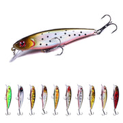 5 Pcs Fishing lures Minnow Flushing Lure for Bass, Trout, Pike, Stripers, Crappies, Catfish, Walleyes, White Bass, Rock Bass, and Pickerel - 3.46in/0.325oz