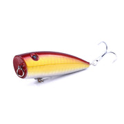 5 Pcs Fishing Lures Popper Baits For Bass, Pike, Pickerel, Panfish, Trout, Bluegill, Snook, Redfish, Striped Bass, Tarpon, Tuna, Mahi-mahi, and Kingfish - 2.76in/0.317oz
