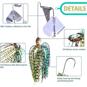 5 Pcs Fishing Lures Swim Jig For Bass, Bluegill, Walleye -4.72in/0.564oz