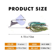 5 Pcs Fishing Lures Swim Jig For Bass, Bluegill, Walleye -4.72in/0.564oz
