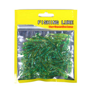 50 Pcs Fishing Lures Soft Baits For Bass，Crappie, Panfish, Catfish, Snook, Redfish and Sea trout - 1.97in/0.025oz