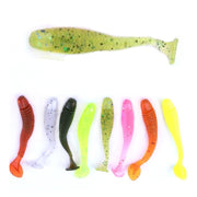 50 Pcs Fishing Lures Soft Baits For Bass，Crappie, Panfish, Catfish, Snook, Redfish and Sea trout - 1.97in/0.025oz